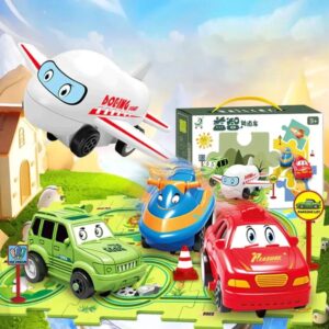 logic race car puzzle track toy – educational fun for kids 5pcs & 25 pcs