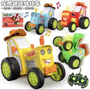 battery operated crazy jumping car with light & music