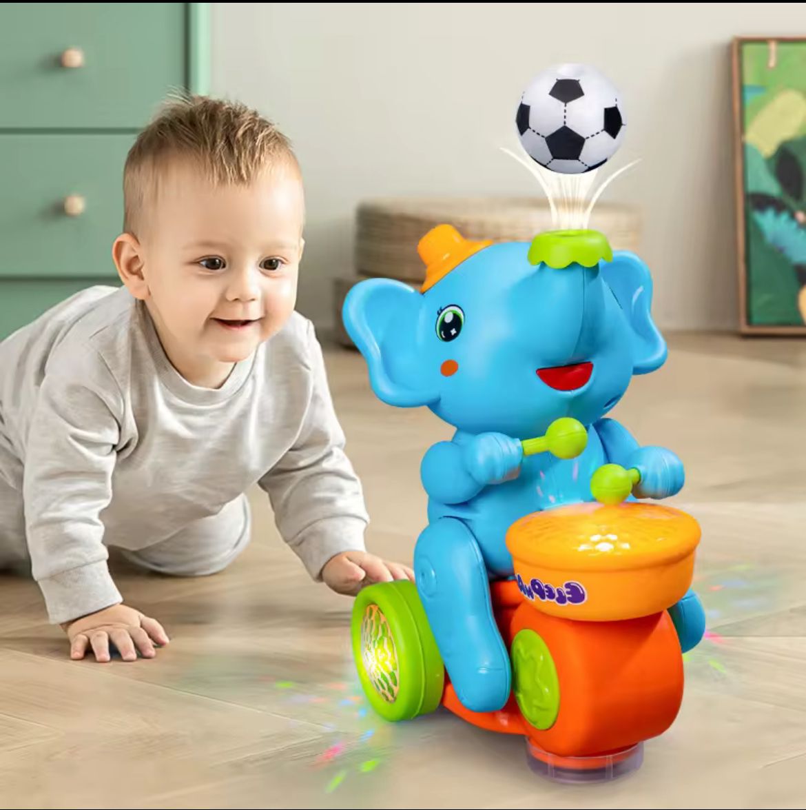 children's musical walking elephant toy children's musical walking elephant toy