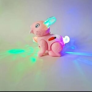 electric bunny rabbit plush toy with music & led