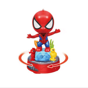 children's electric spiderman toy balance scooter electric light music 360° rotating stall cool children's toy car